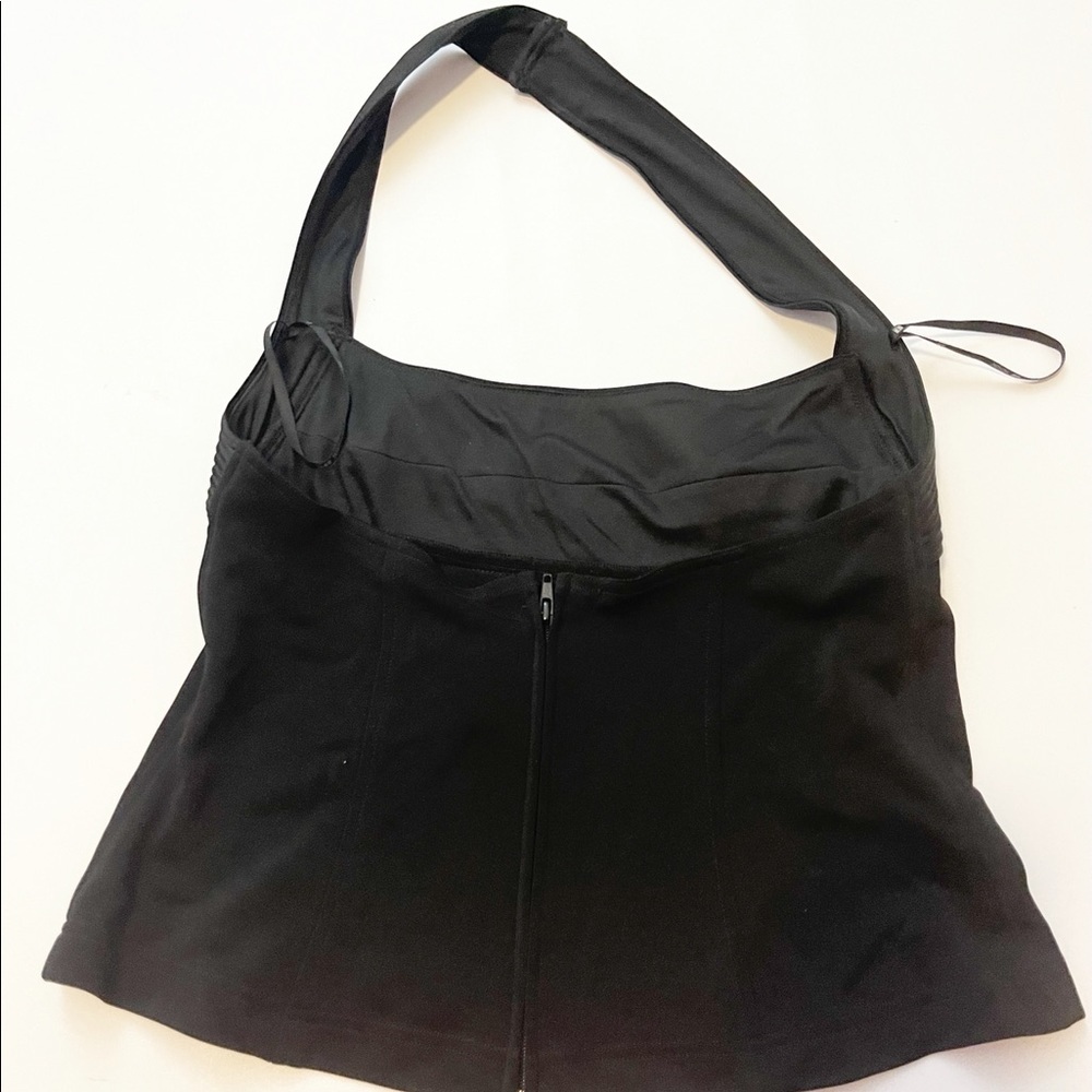 tadashi shoji black halterneck top size 14 - Picture 4 of 6